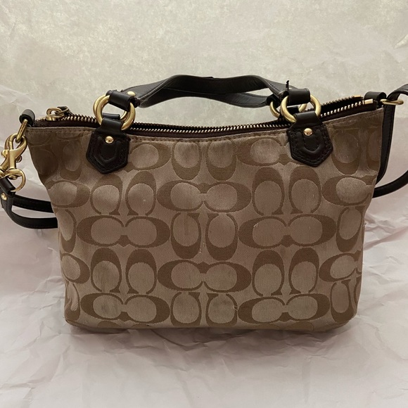 Small Monogram Coach Purse/Satchel - Picture 5 of 6
